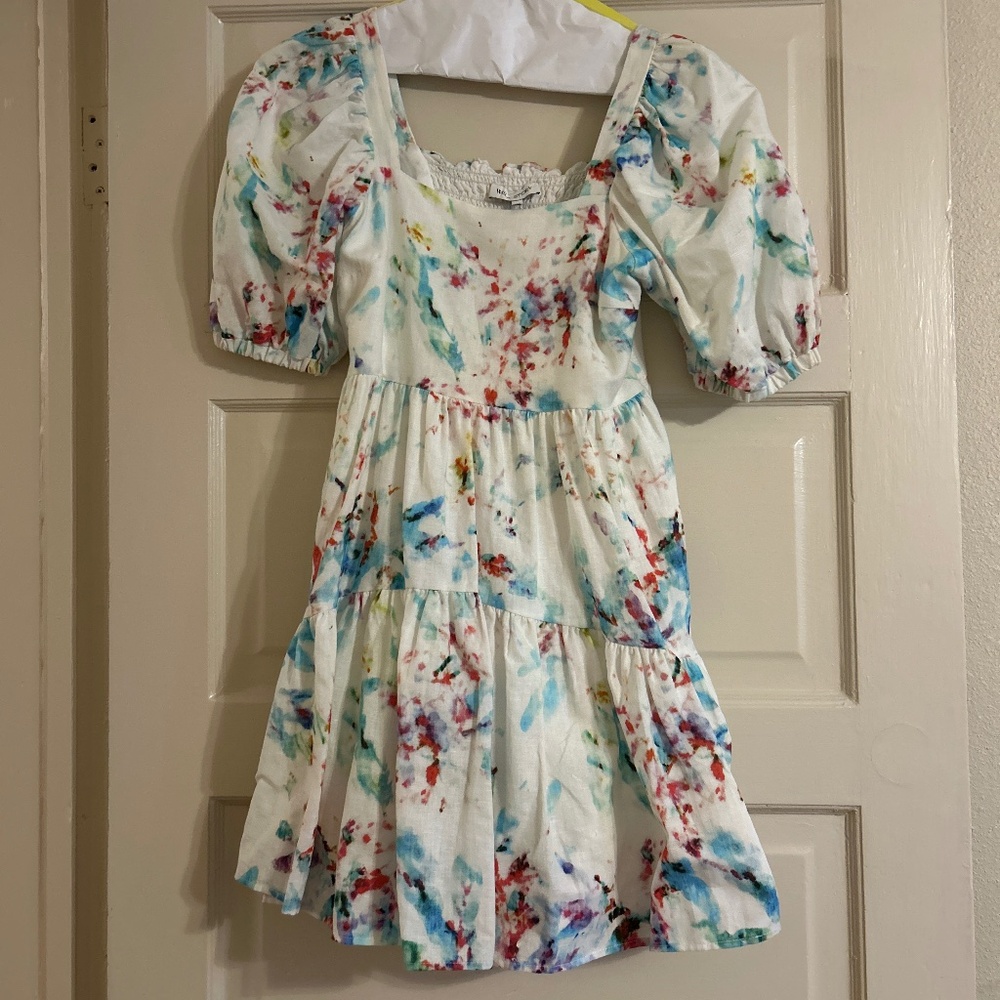 Willa Story Puff Sleeve Babydoll Linen Dress